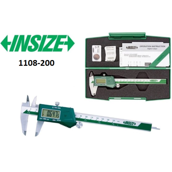 Insize 1108-200 Dijital Kumpas 0-200mm (Standart Model)